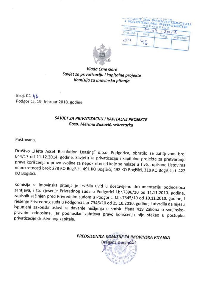 „Heta Asset Resolution Leasing“ doo Podgorica