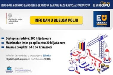 Info dan za podršku ranoj fazi razvoja startapova u Bijelom Polju