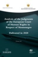 Analysis of the Judgments of the European Court of Human Rights in Respect of Montenegro Delivered in 2020