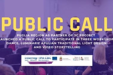 IPA projekat 3C: Javni poziv za učešće u radionicama  (Regija Pulja, Italija)
