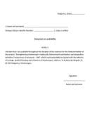 Public announcement for a local expert in the field of climate change adaptation - statement on availability