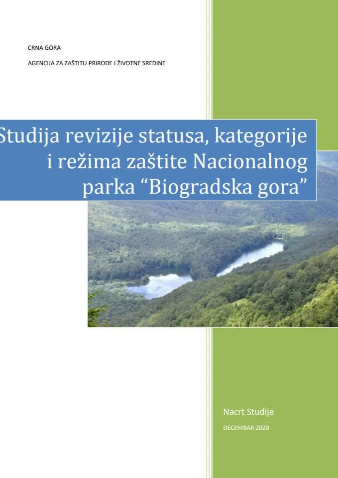 Студија ревизије НП Биоградска гора
