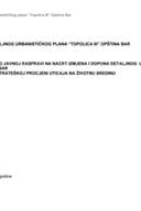 Кориговани Извјестај о Јавној расправи о  Нацрту Измјена и допуна Детаљног урбанистичког плана ''Тополица ИИИ'' Општина Бар