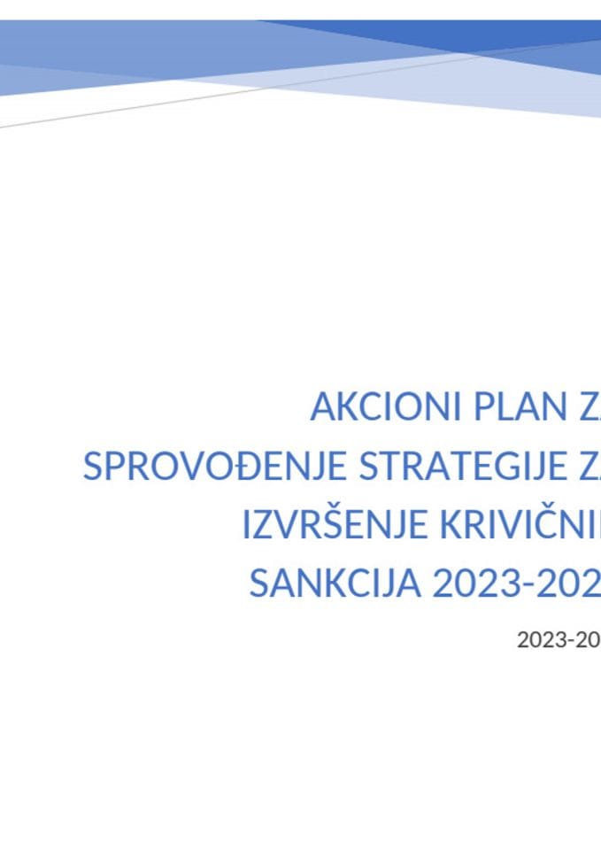 Нацрт акционог план за имплементацију Стратегије извршења кривичних санкција 2023-2024