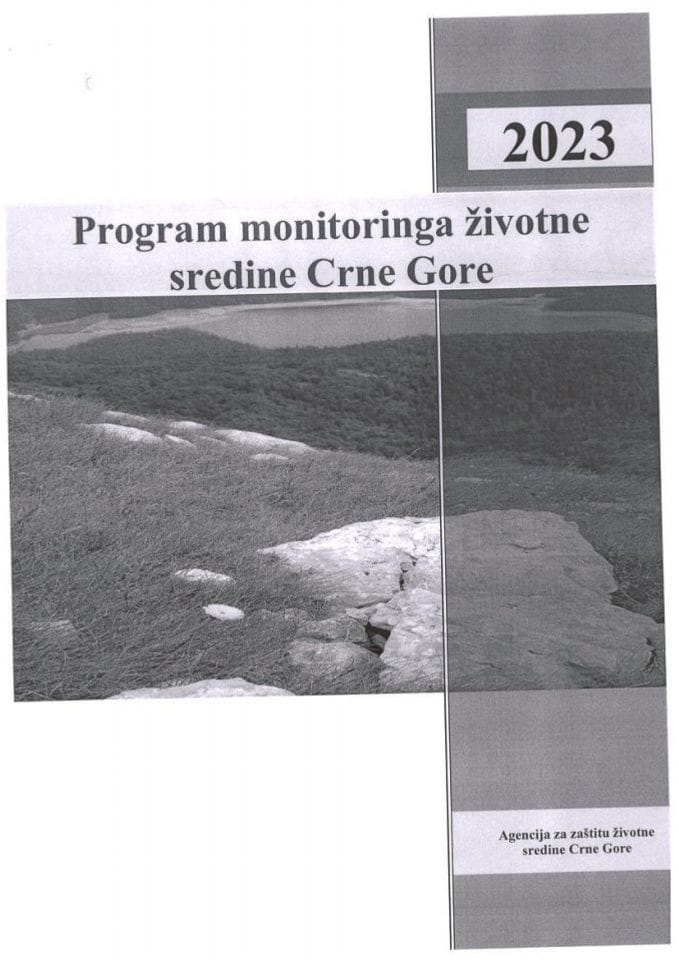 Predlog programa monitoringa životne sredine Crne Gore za 2023. godinu