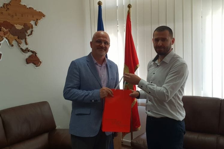 PREDSJEDNIK ZAJEDNICE CRNOGORACA ALBANIJE MARINKO ĆULAFIĆ POSJETIO UPRAVU ZA SARADNJU SA DIJASPOROM–ISELJENICIMA