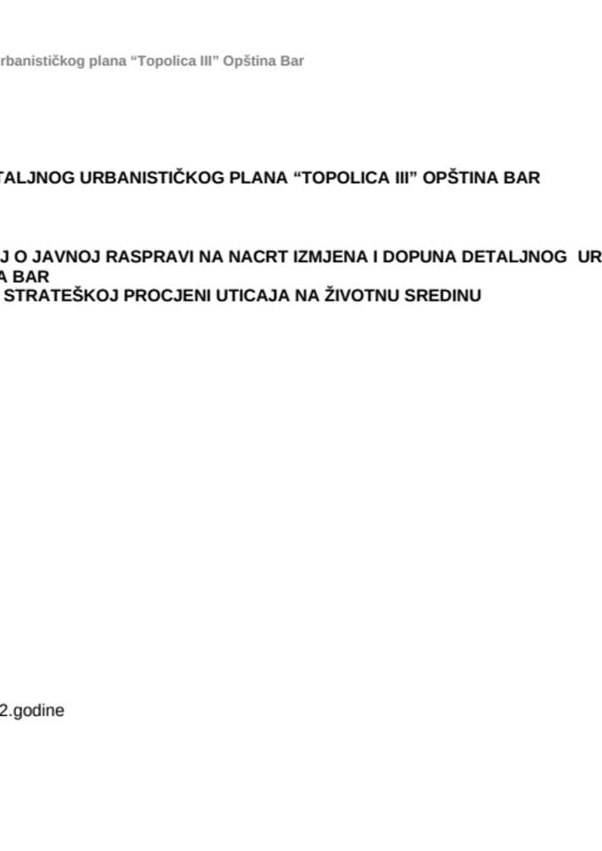 Korigovani Izvještaj sa JR  ID DUP-a Topolica III, decembar 2022