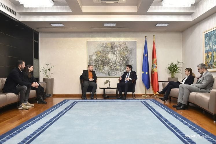 Dritan Abazović - predstavnici organizacije Montenegro Space Research