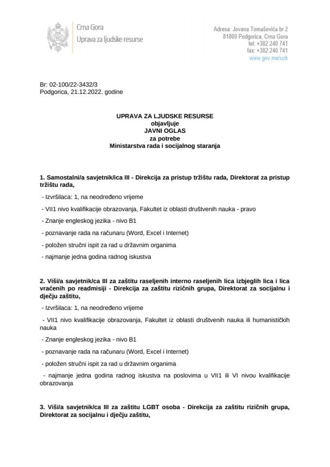 TEKST OGLASA