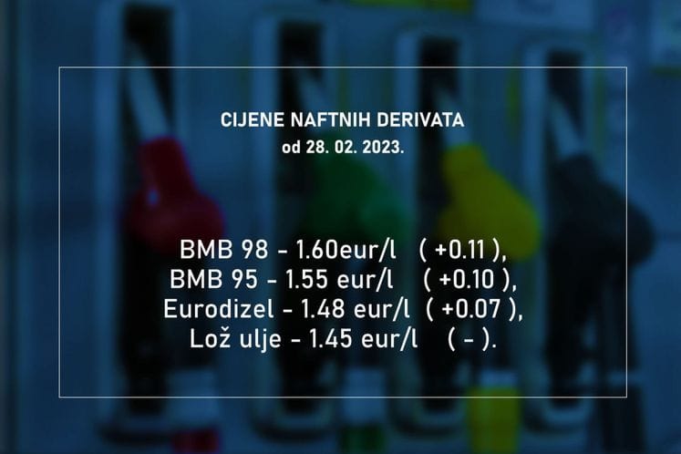 Cijene goriva od 28.02.2023.godine