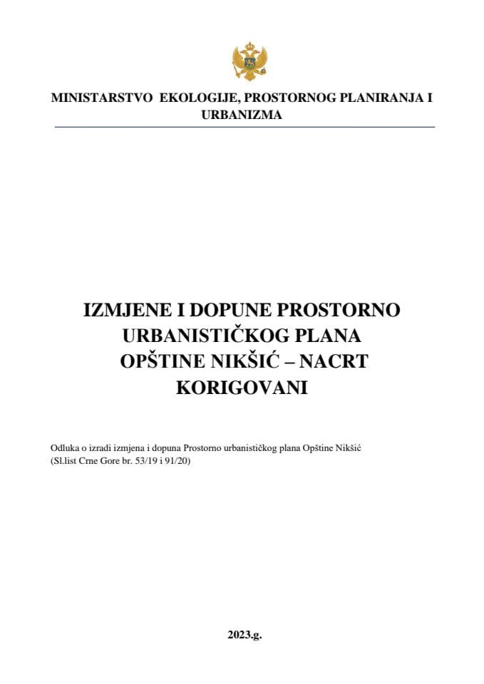 01 Tekst IID PUP NK - Nacrt Izmjena i dopuna Prostorno-urbanističkog plana Opštine Nikšić