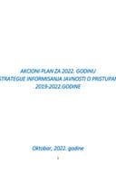 Акциони план за 2022 за спроводјење Стратегије информисања јавности о ППЦГ ЕУ 2019-2022