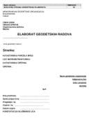 Obrazac geodetskog elaborata (16. mart 2023.)