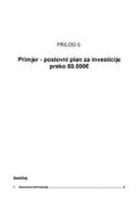 Prilog 5 Poslovni plan za investicije veće od 80.000