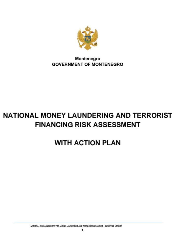 National Risk Assessment of Money Laundering and Terrorist Financing 2020