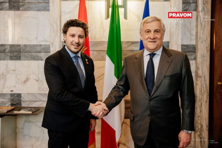 Dritan Abazović - Antonio Tajani, potpredsjednik Vlade i ministar vanjskih poslova i međunarodne saradnje Italije