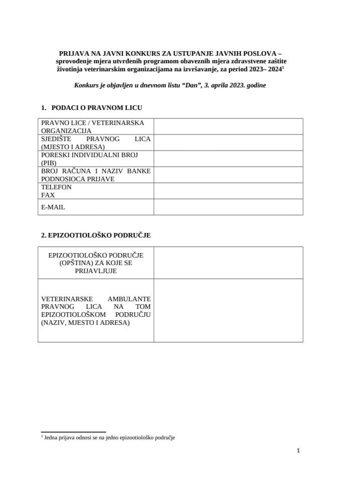 Prijava na javni konkurs 2023 2024