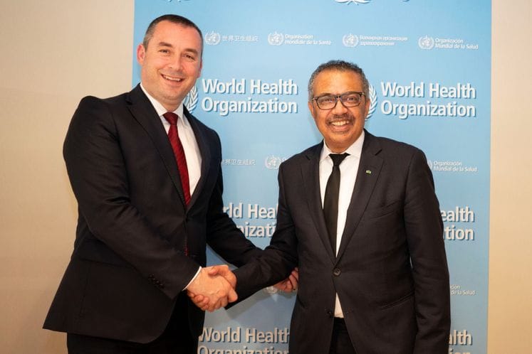 Министар здравља честитао јубилеј СЗО генаралном директору Тедросу Гебрејесусу
