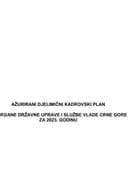 Predlog ažuriranog Djelimičnog kadrovskog plana za organe državne uprave i službe Vlade Crne Gore za 2023. godinu