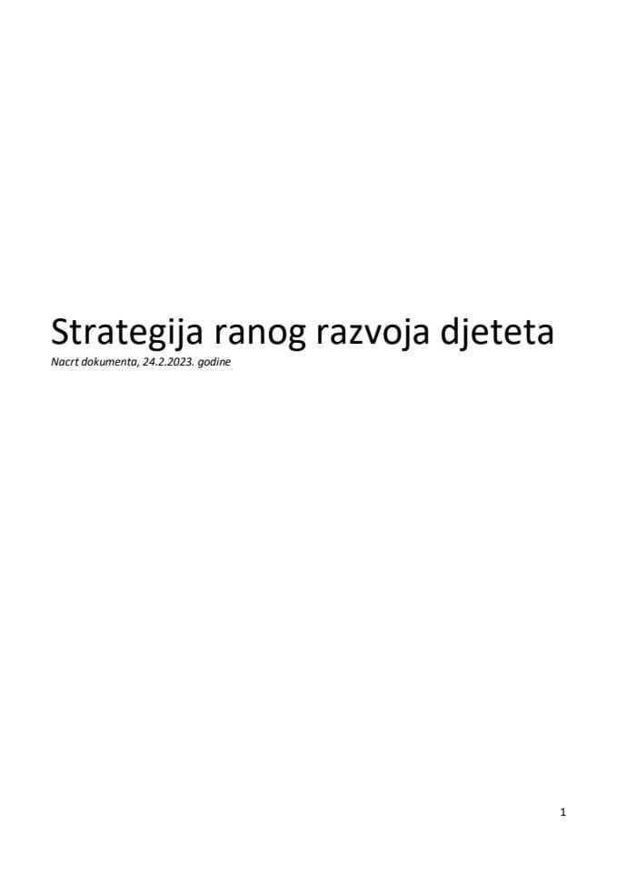 Strategija ranog razvoja