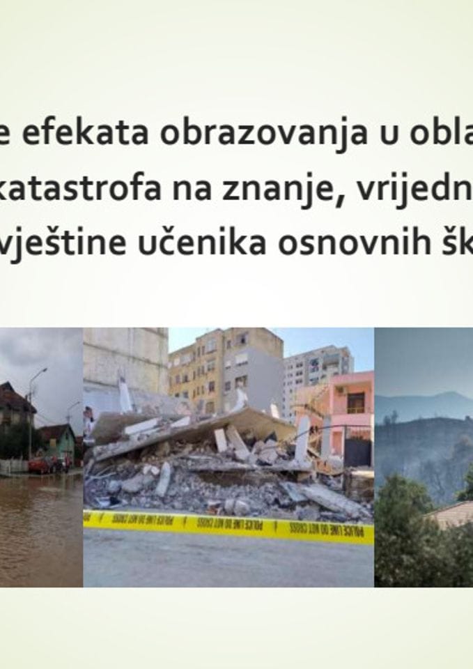 Istraživanje efekata obrazovanja u oblasti smanjenja rizika od katastrofa