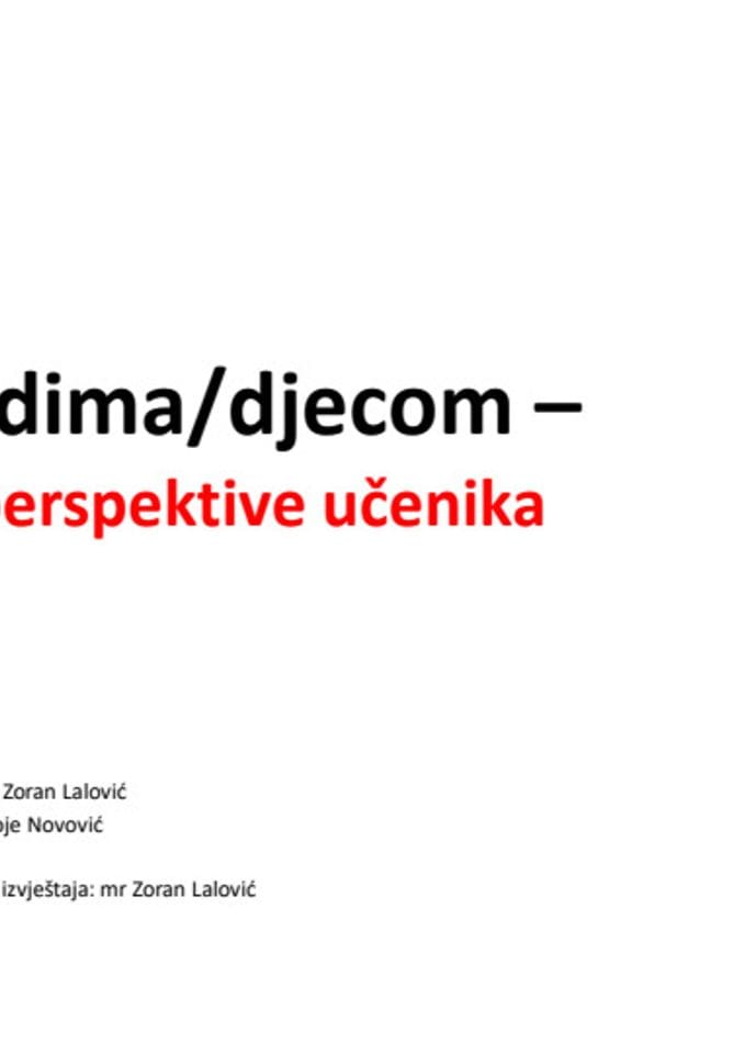 Istraživanje o trgovini ljudima iz perspektive učenika