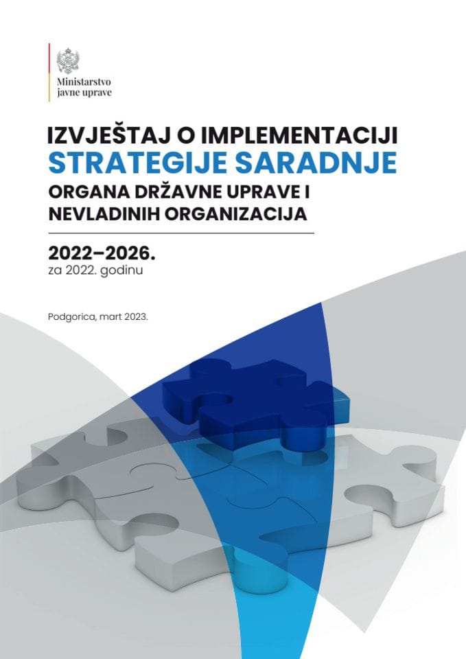 Izvještaj o implementaciji Strategije saradnje organa državne uprave i nevladinih organizacija 2022-2026. za 2022. godinu (bez rasprave)