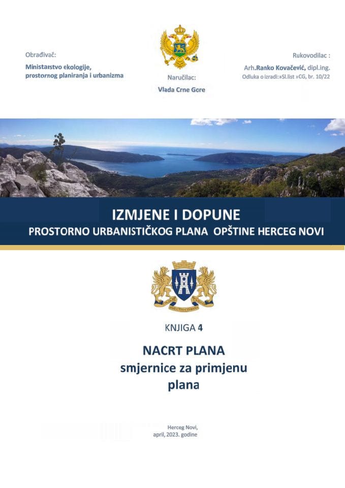 Knjiga 4 - Smjernice - Nacrt Izmjena i dopuna Prostorno-urbanističkog plana opštine Herceg Novi
