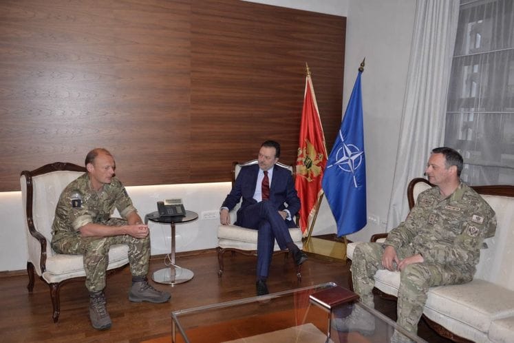 General-major Džon Mid posjetio Ministarstvo odbrane Crne Gore