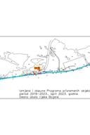 Графицки дио Измјена и допуна Програма привремених објеката у зони морског добра за период 2019-2023. године, десна обала ријеке Бојане - Графика
