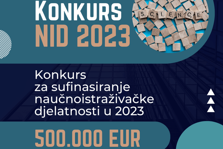 500.000 € ZA SUFINANSIRANJE NAUČNOISTRAŽIVAČKE DJELATNOSTI U 2023. GODINI