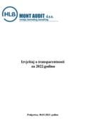 Izvještaj o transparentnosti 2022 -HLB Mont Audit