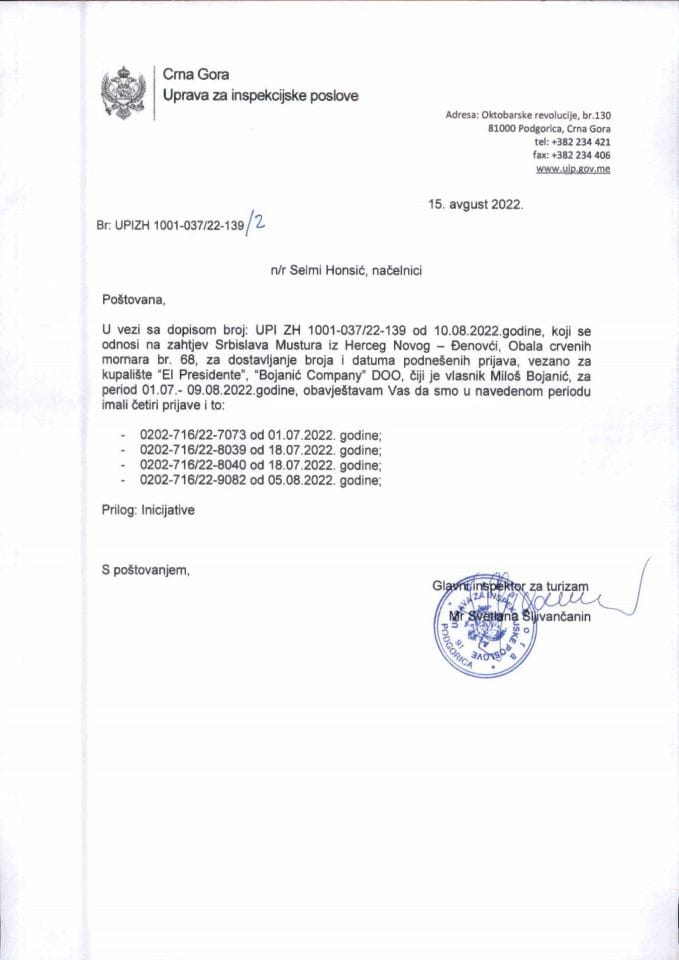 UPIZH 1001-037-22-139-2 dokumentacija