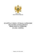 Извјестај о раду Министарства одбране за 2022. годину