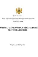 Završni izvještaj o sprovođenju Strategije reforme pravosuđa 2019-2022