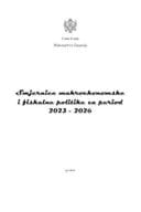 Smjernice makroekonomske i fiskalne politike za period 2023 - 2026