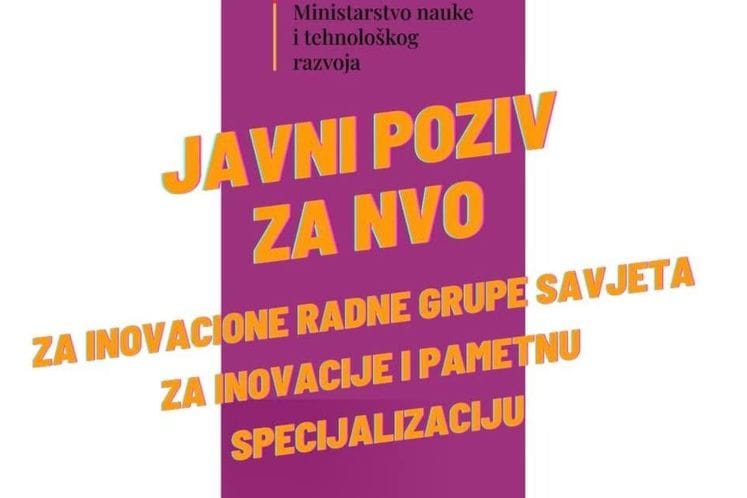 Javni poziv za NVO-inovacione radne grupe Savjeta za inovacije i S3