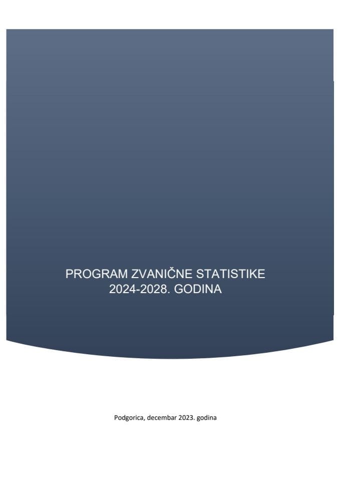 Nacrt Programa  zvanične statistike za 2024-2028 - za javnu raspravu