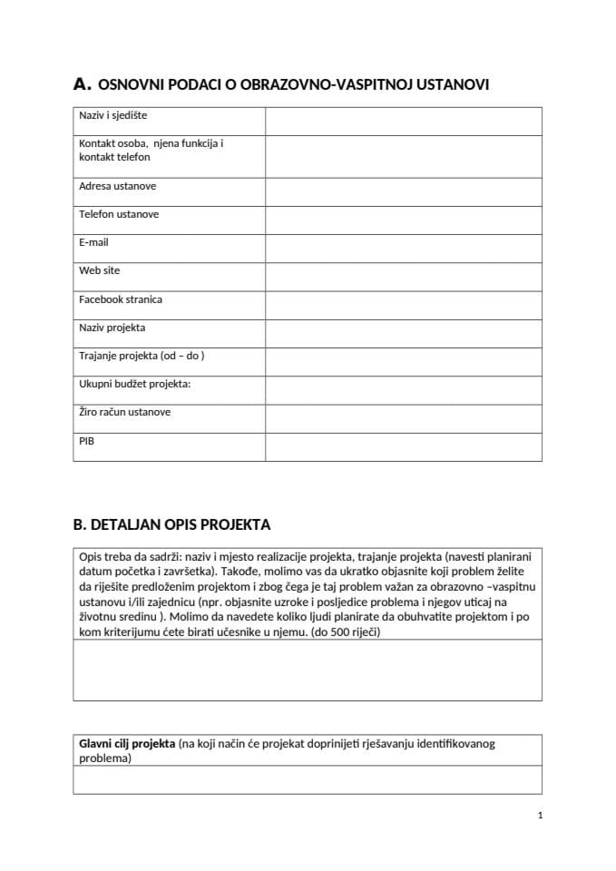 Energija podvučeno zeleno -prijava