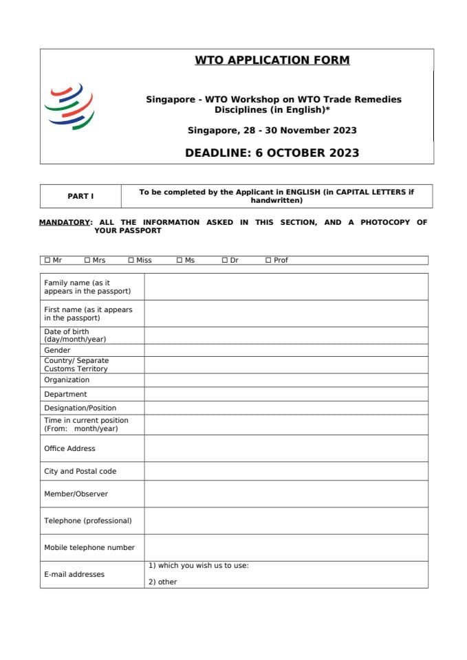 New-Application Form_TCTP on Trade Remedies - Singapore 28-30 November 2023