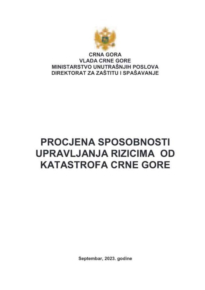 Procjena sposobnosti upravljanja rizicima od katastrofa