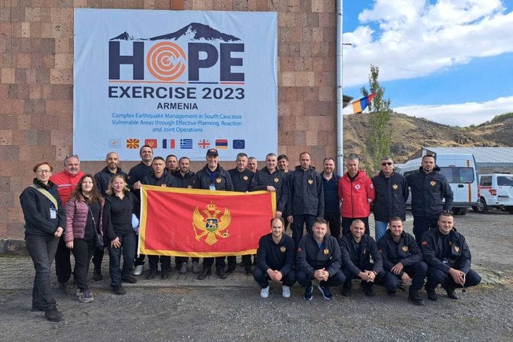 Crnogorski tim na međunarodnoj terenskoj vježbi „HOPE“