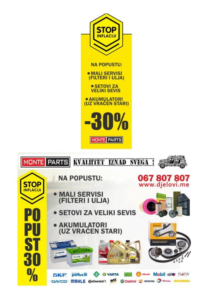 Antiiflaciona korpa - Monte Parts