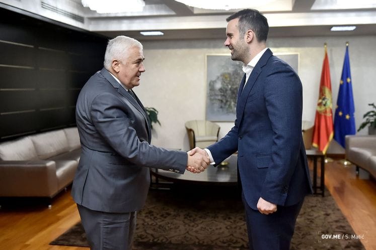 Milojko Spajić - Duško Zarubica, generalni sekretar Saveza sindikata CG