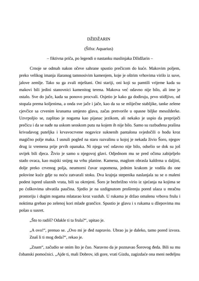 Džidžarin šifra Aquarius word lekt