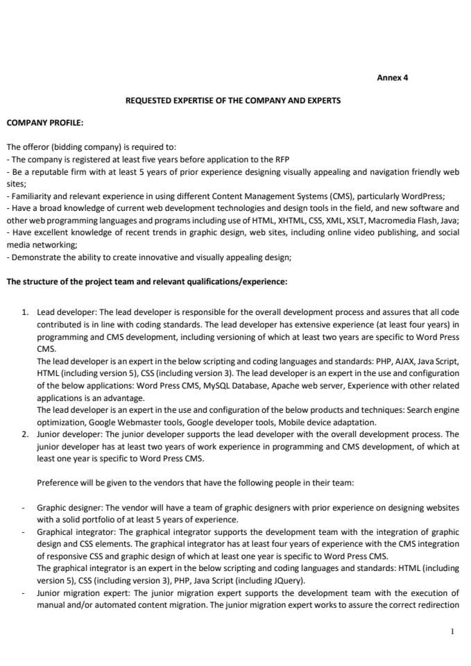 Annex 4 - Poziv za dostavljanje neobavezujuće ponude - Izrada web stranice GEF 7 RfP 002-2023 u okviru projekta "Integrisanje biodiverziteta u sektorske politike i prakse i jačanje zaštite ključnih tačaka biodiverziteta u Crnoj Gori".