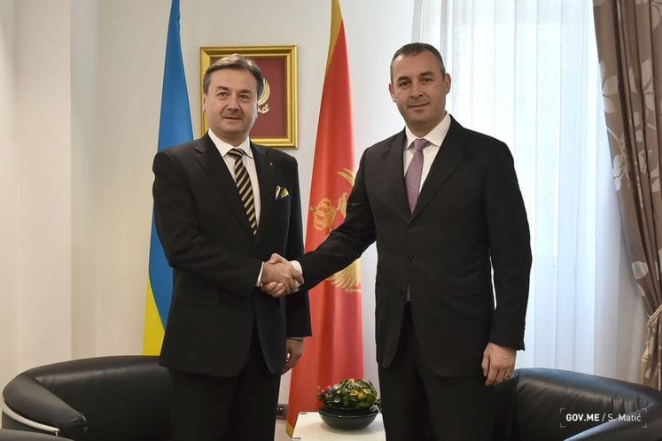 Potpredsjednik Šćekić razgovarao sa ambasadorom Ukrajine Olehom Herasimenkom