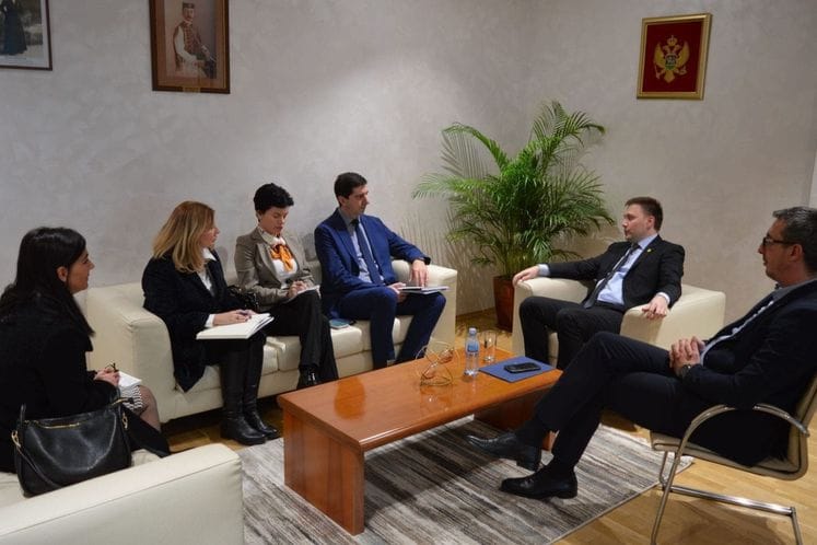 Ministar Šimun sa rezidentnim koordinatorom Ujedinjenih nacija u Crnoj Gori