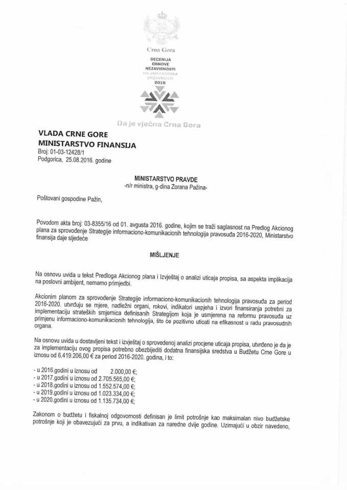 Predlog akcionog plana za sprov informaciono komunikacionih tehnologija