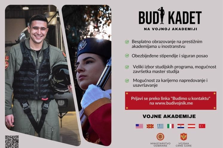 Budi kadet: Predstavnici Ministarstva odbrane i Vojske Crne Gore ponovo sa srednjoškolcima